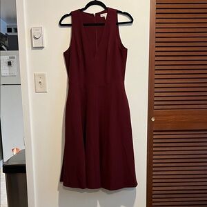 Dress the Population Burgundy Midi Dress